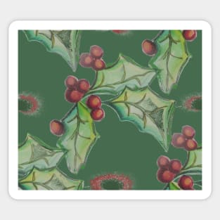 Holly and Berries Sticker